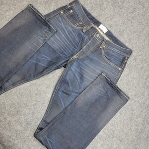 Simon Miller Jeans Mens 31x34 Dark Blue Denim Streetwear Americana Button Fly